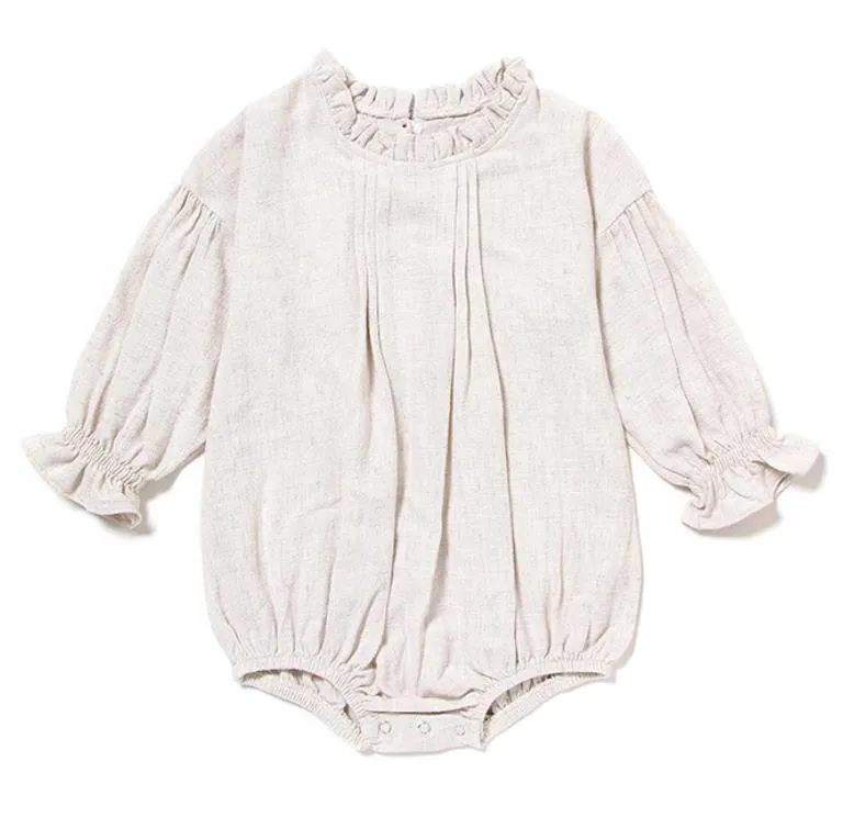 Natural Cotton Baby Romper- Sleeveless and Long Sleeve