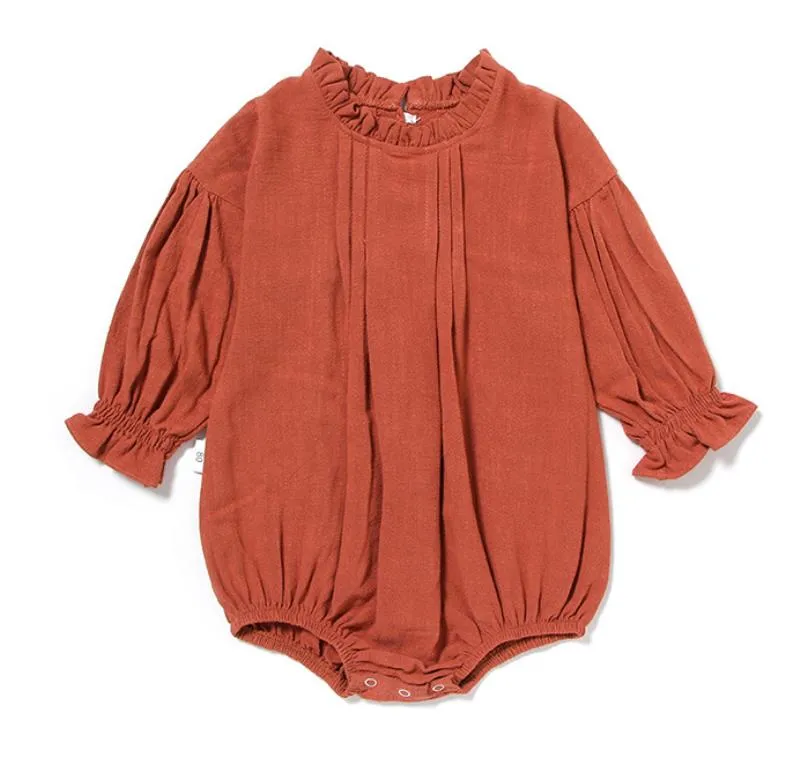 Natural Cotton Baby Romper- Sleeveless and Long Sleeve