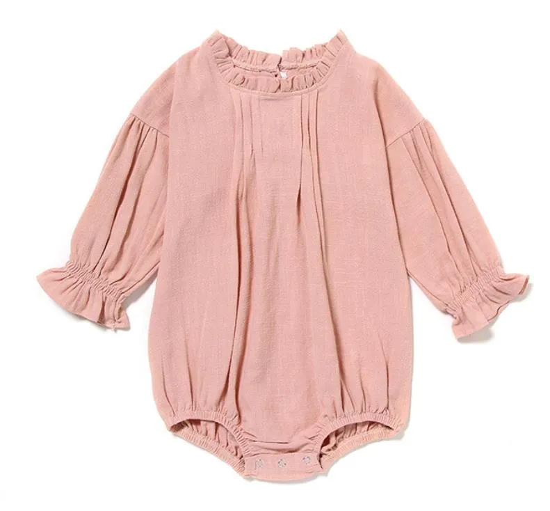 Natural Cotton Baby Romper- Sleeveless and Long Sleeve