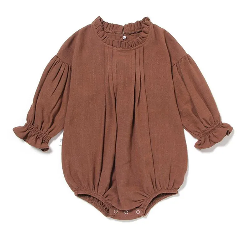 Natural Cotton Baby Romper- Sleeveless and Long Sleeve