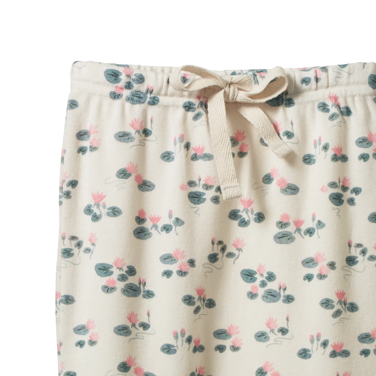 Nature Baby Footed Rompers - Waterlilies Print