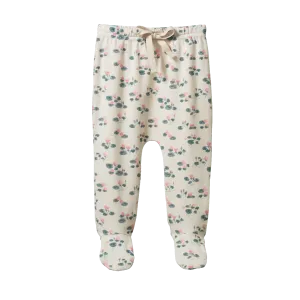 Nature Baby Footed Rompers - Waterlilies Print