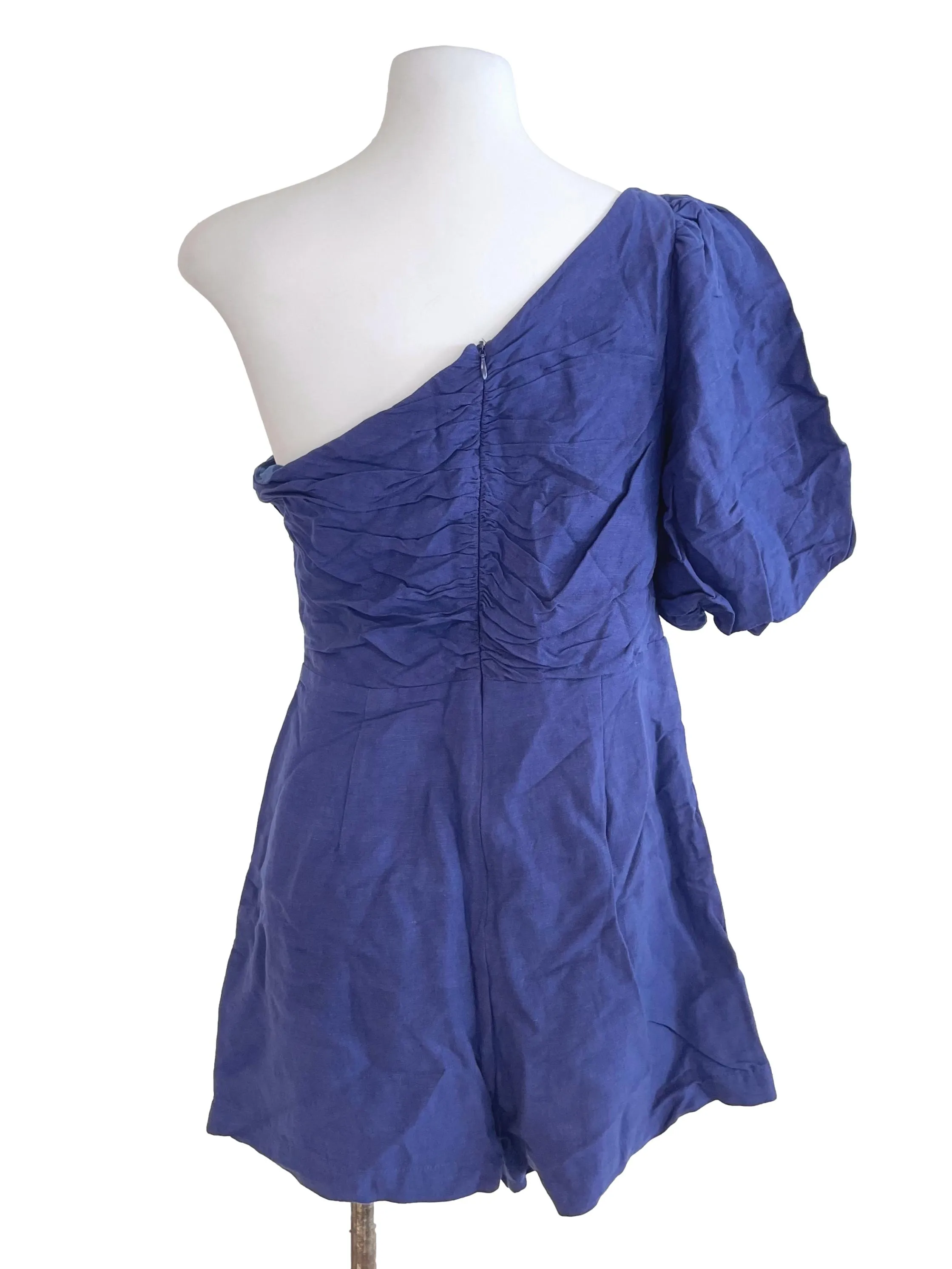 Navy Blue Asymmetric Romper