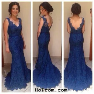 Navy Blue Lace Prom Dresses Lace Prom Dress Evening Dresses
