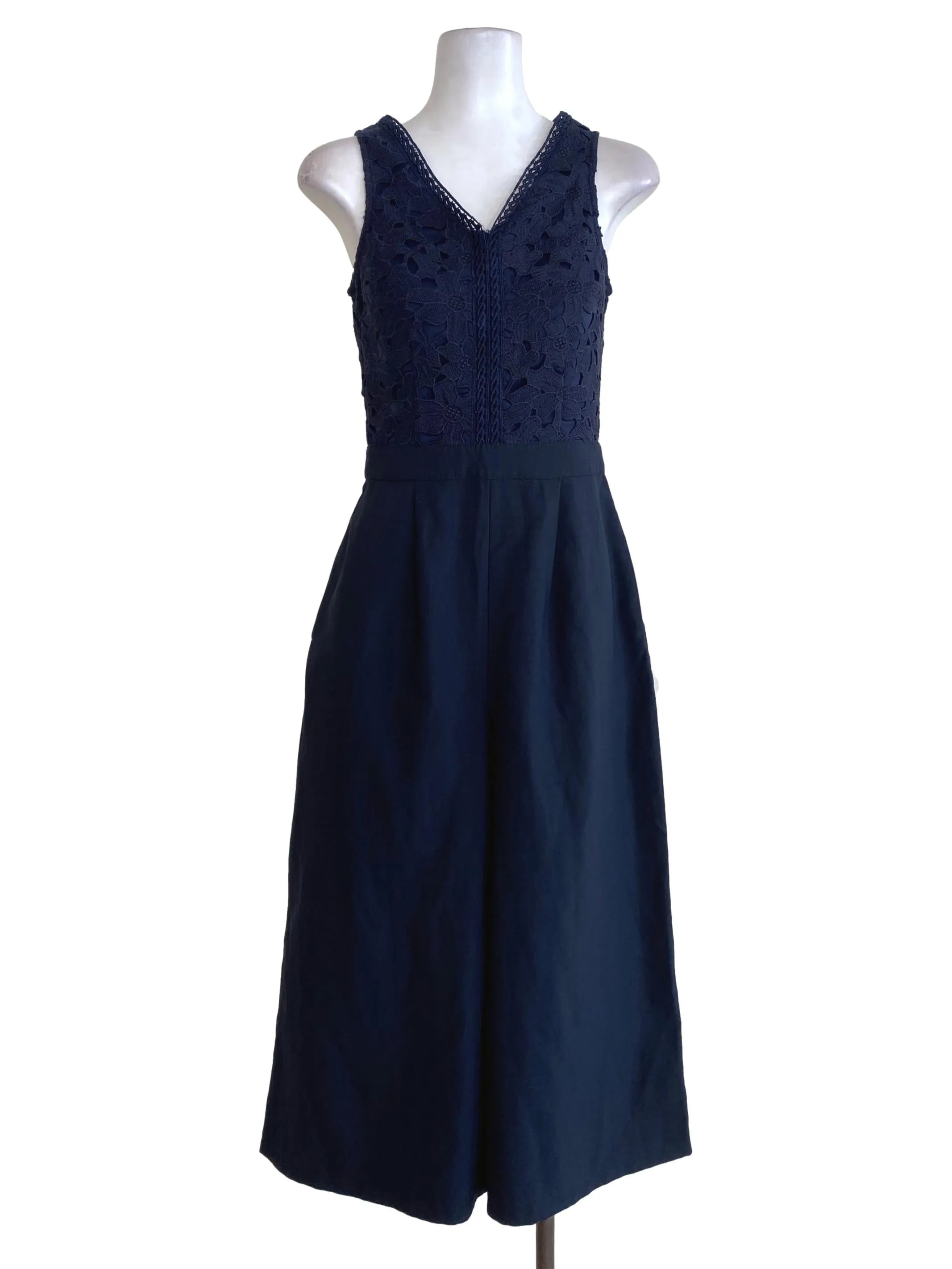 Navy Blue Laced Rompers