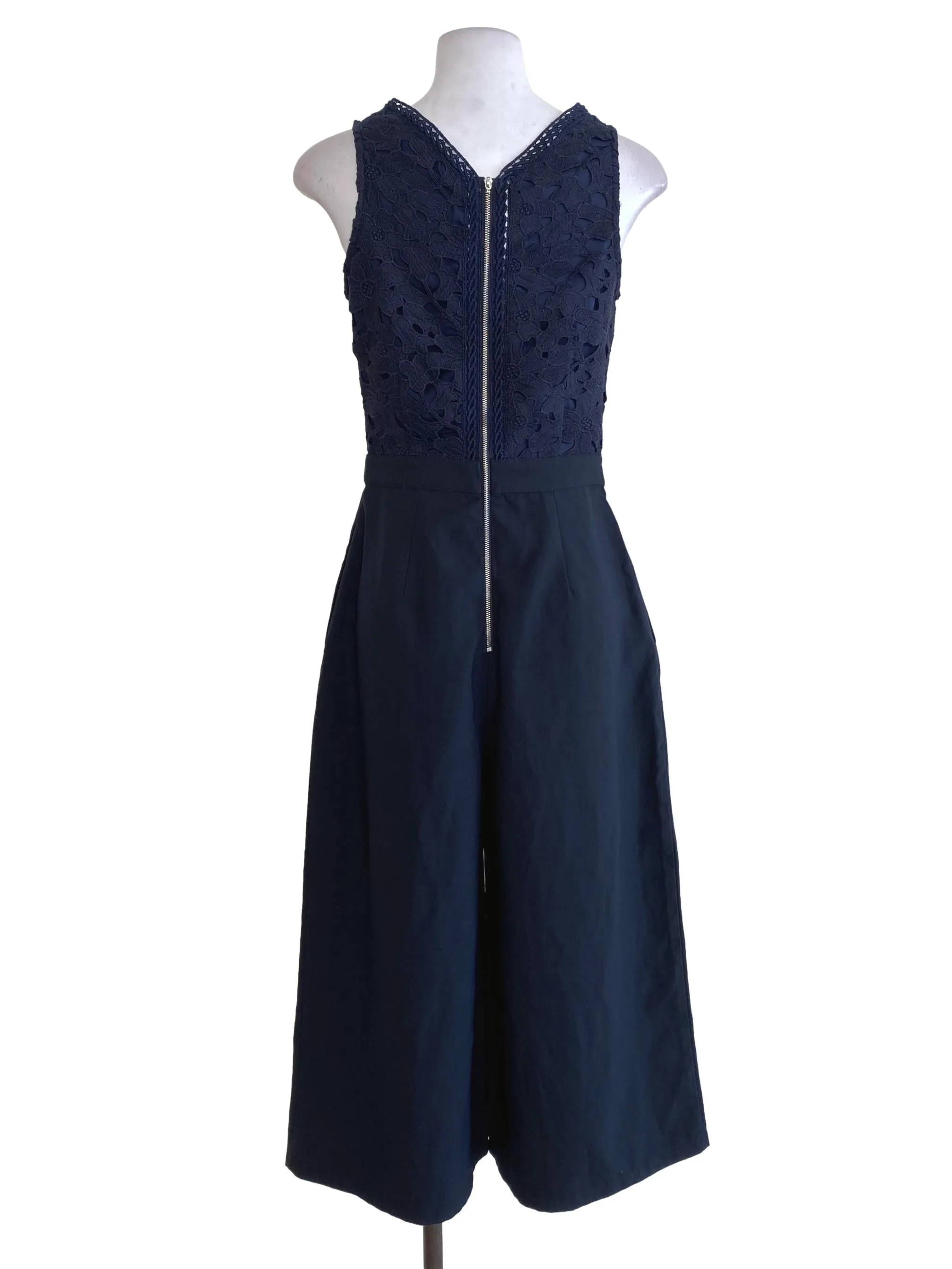 Navy Blue Laced Rompers