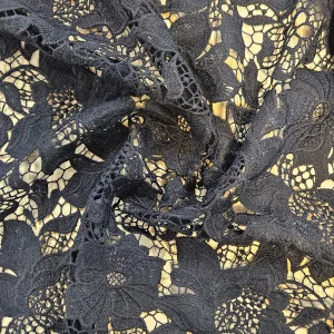 Navy Cotton Lace Fabric