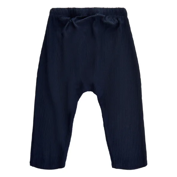 Navy Hailey Wide Rib Joggers