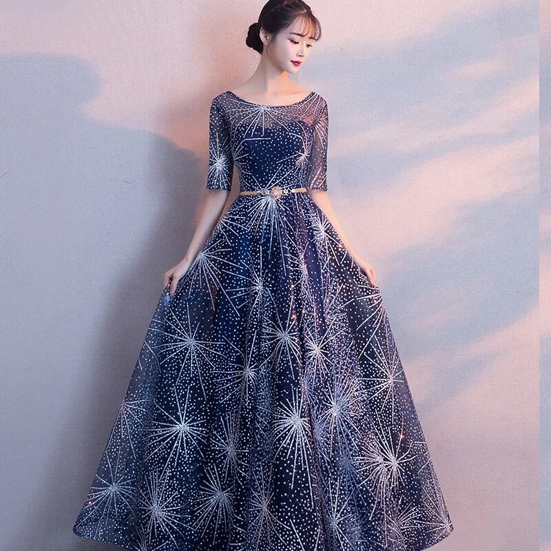 New arrival luxury homecoming dresses fashionable soft champagne evening dress elegant belt party gowns graduation