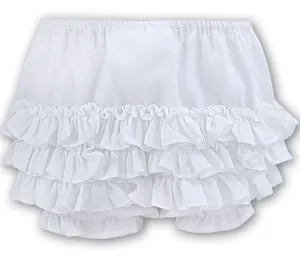 New In Sarah Louise White Frilly Pants
