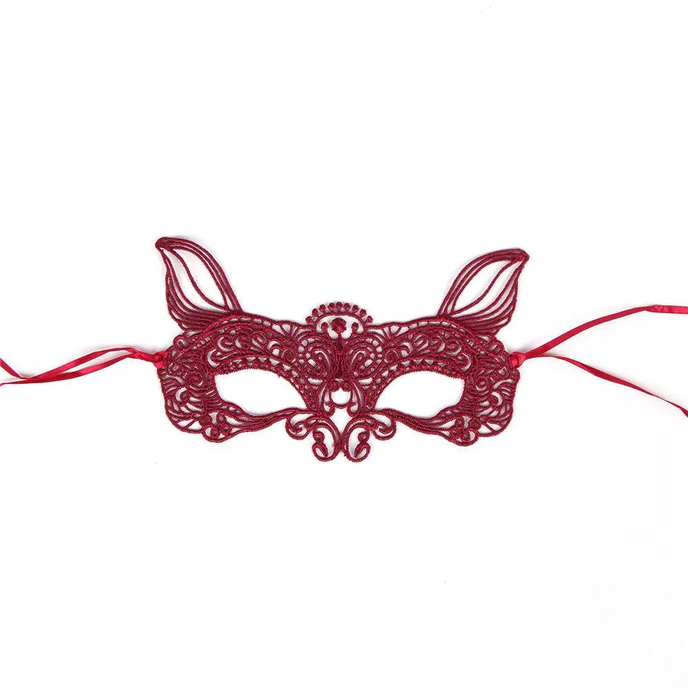 New Red & Black Lace Halter Babydoll Showing Nipples