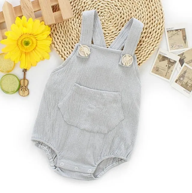 Newborn Baby Suspender Strap Romper