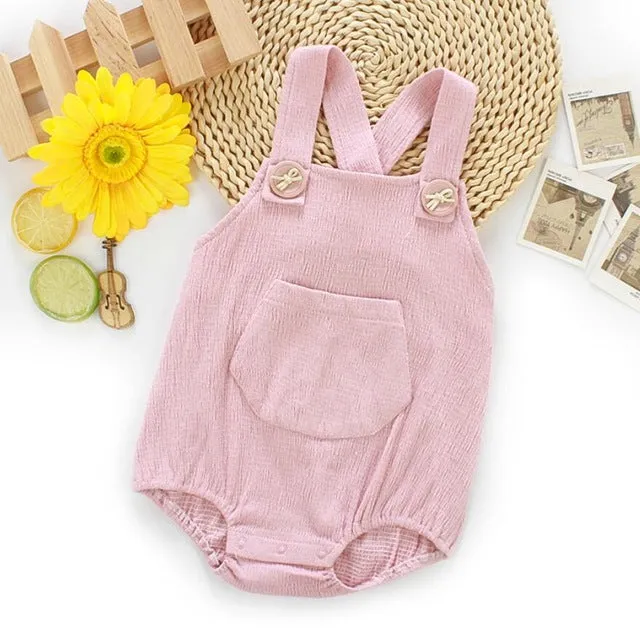 Newborn Baby Suspender Strap Romper