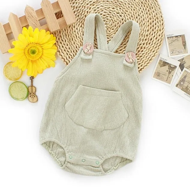 Newborn Baby Suspender Strap Romper