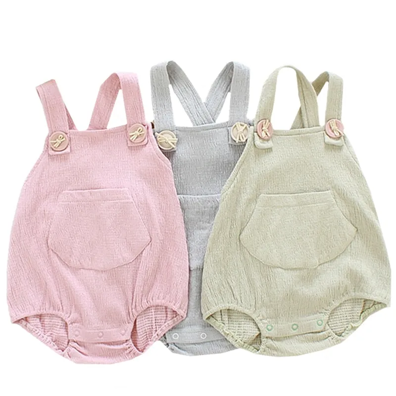 Newborn Baby Suspender Strap Romper