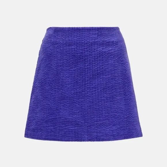 NEW Ganni PURPLE CORDUROY MINI SKIRT - size 4