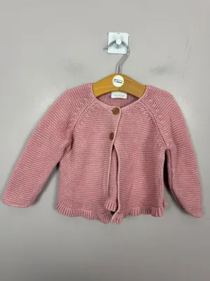 Next pink peplum hem cardigan 9-12m