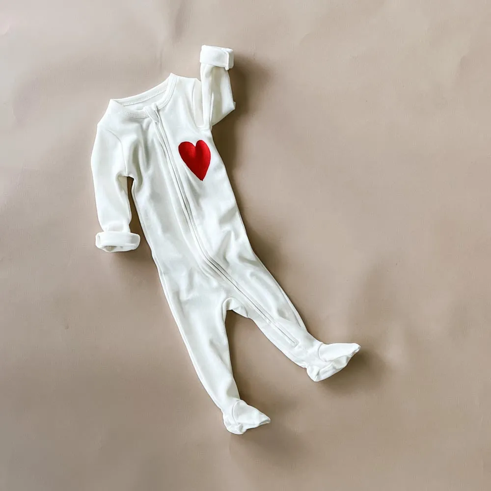 Nighty-Red Heart | Creme
