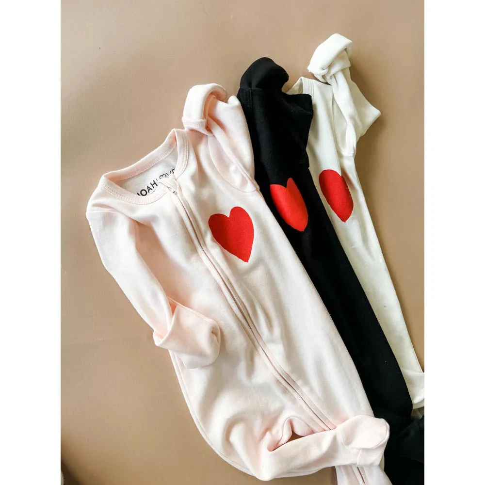 Nighty-Red Heart | Creme