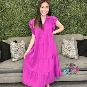 No Going Back Dress - Magenta