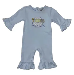 NOAH'S ARK APPLIQUE GIRLS ROMPER