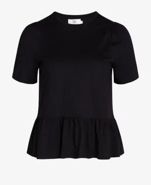 NOLANN ORGANIC JERSEY PEPLUM T-SHIRT