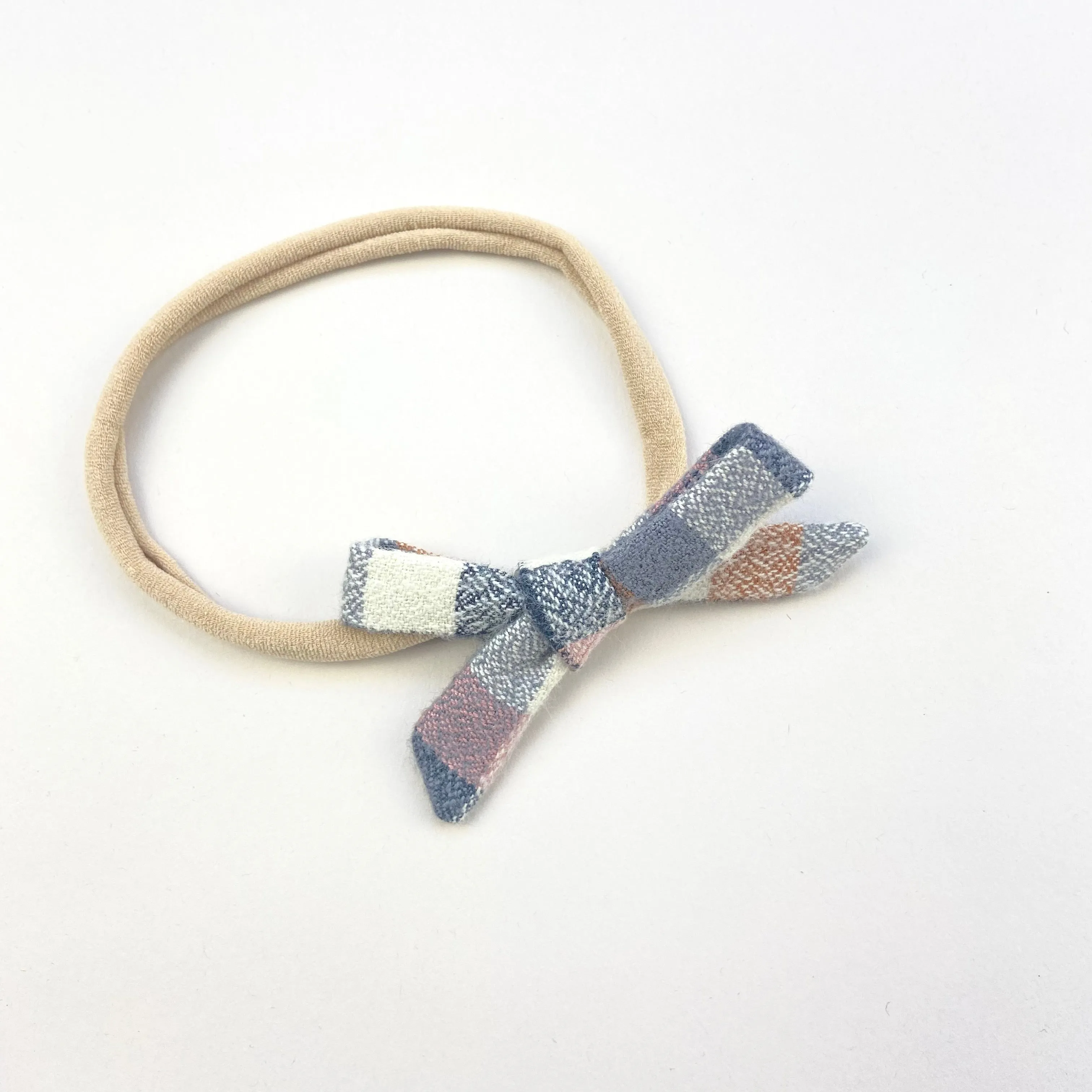 Nutmeg Check Orla Bow Headband