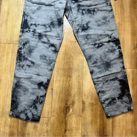 NWT L'agence La'T Grey Tie Dye Boyfriend Pants Size 25