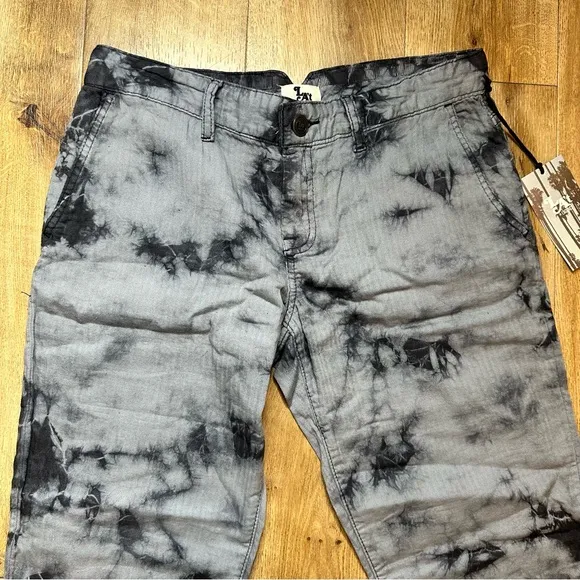 NWT L'agence La'T Grey Tie Dye Boyfriend Pants Size 25
