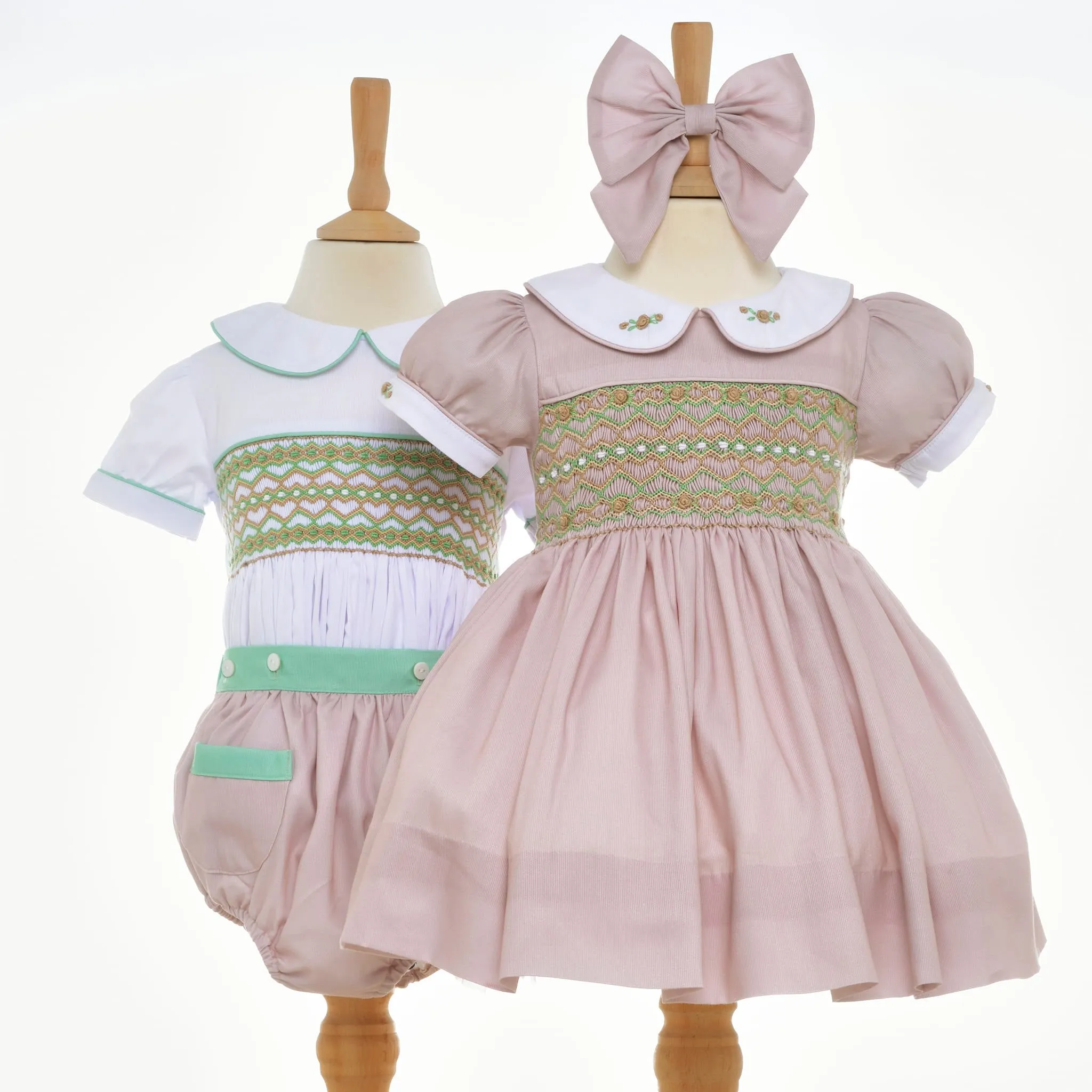 Ocean Baby Boys Smocked Creme Brulee Buster Suit (NB-3Yrs)