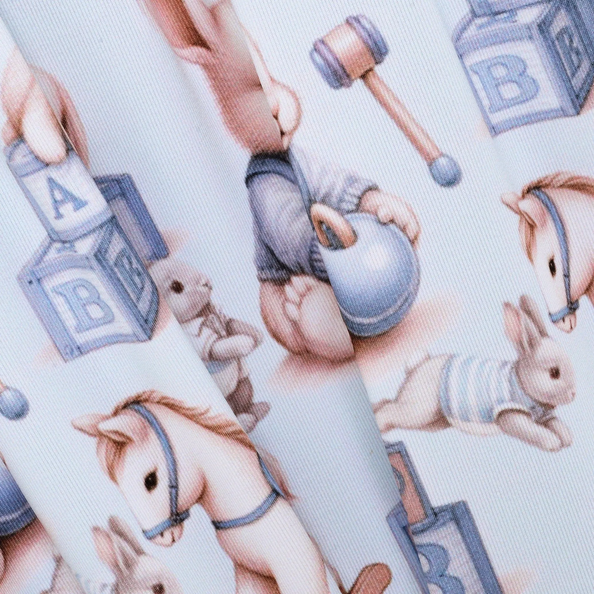 Ocean Baby Boys Smocked Vintage Toy & Bunny Print Sleepsuit & Bib Set (NB-18M)