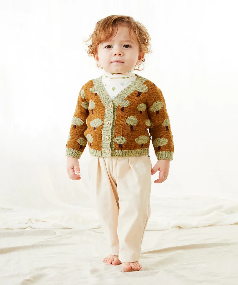 Oeuf Fancy Pants - Bright Beige - 3/4Y Last One