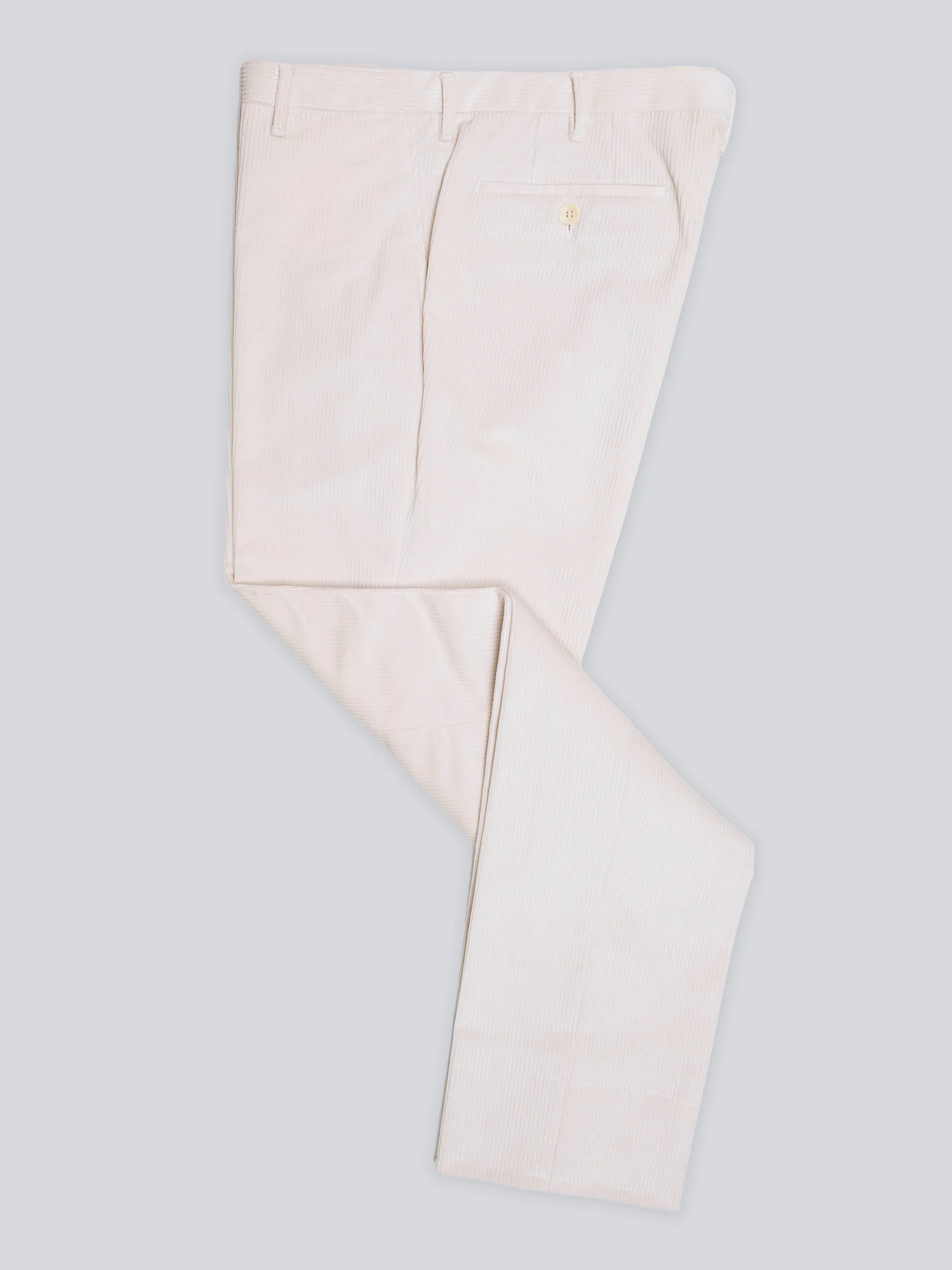 Off white corduroy big wale trousers