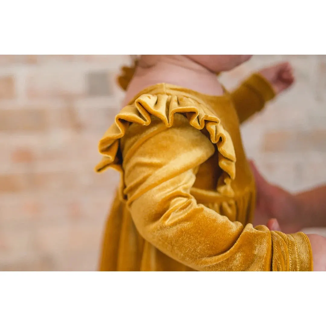 Ollie Jay Golden Velvet Leah Romper