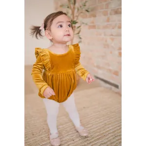 Ollie Jay Golden Velvet Leah Romper