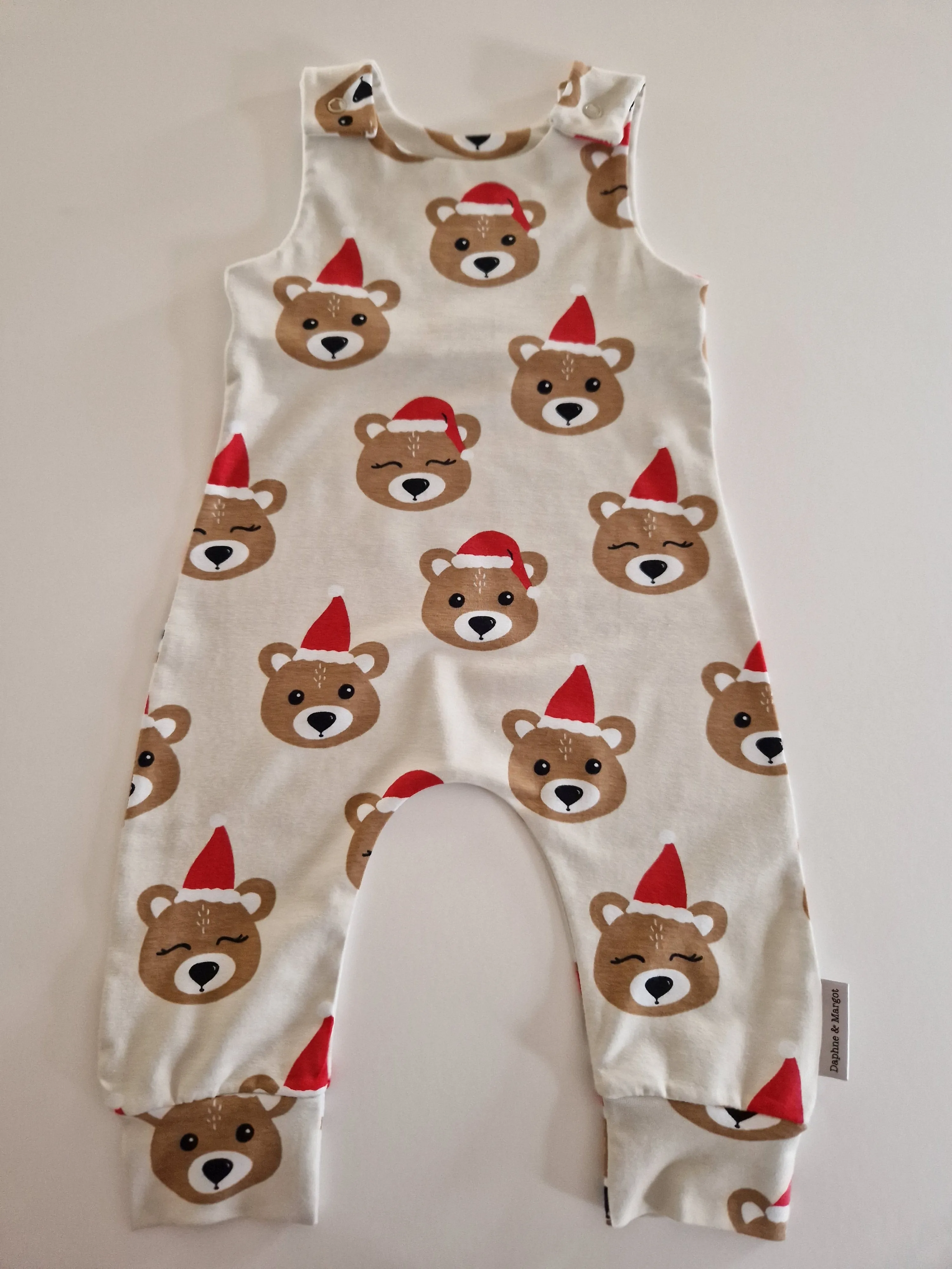Organic Christmas Bears Romper