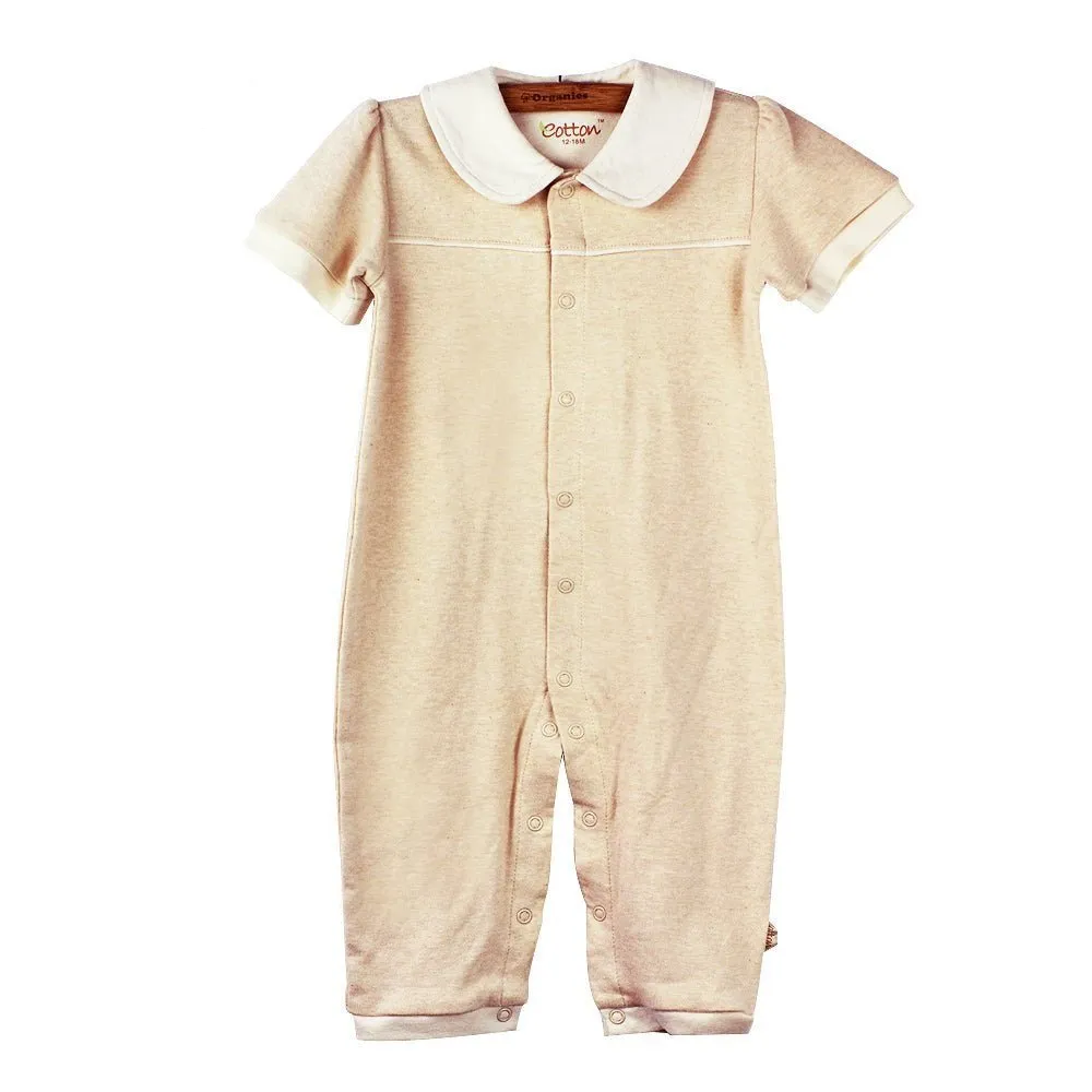Organic Cotton Short Sleeve Baby Rompers