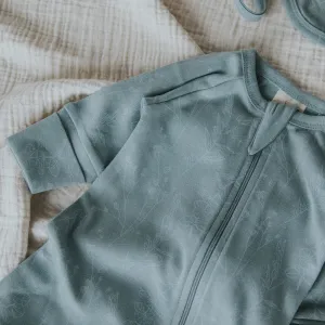 Organic Cotton Zip Romper - Laurel