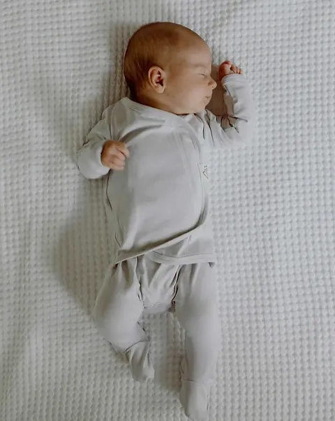 Organic Footed Romper - Mist