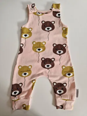 Organic Pink Bears Romper