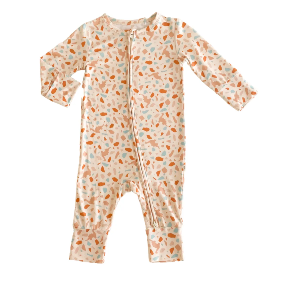 Organic Zip Suit - Dino Terrazzo