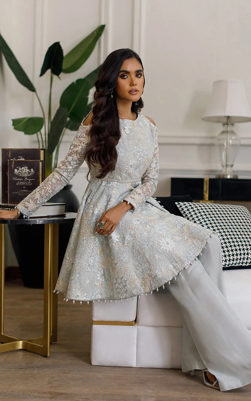 Organza Embroidered Peplum