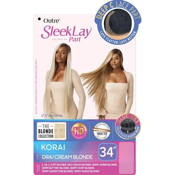 Outre Synthetic Sleeklay Part HD Lace Front Wig - KORAI