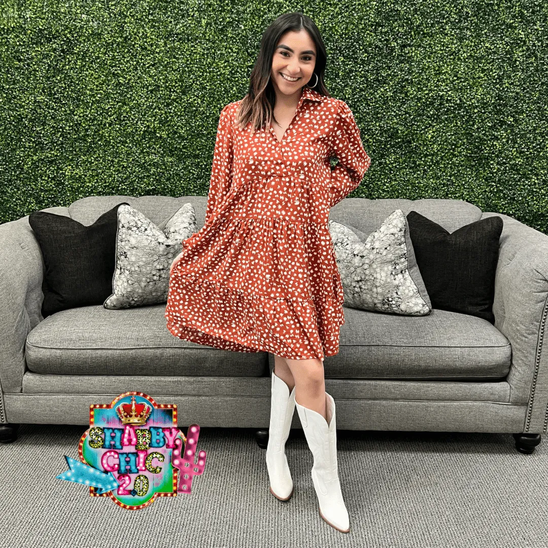 Outside of Fall Dress - Orange