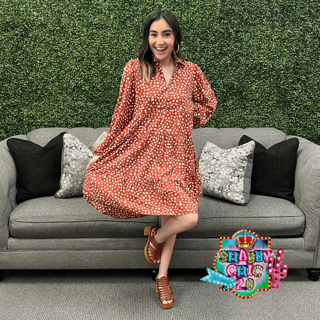 Outside of Fall Dress - Orange