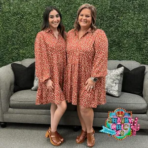Outside of Fall Dress - Orange