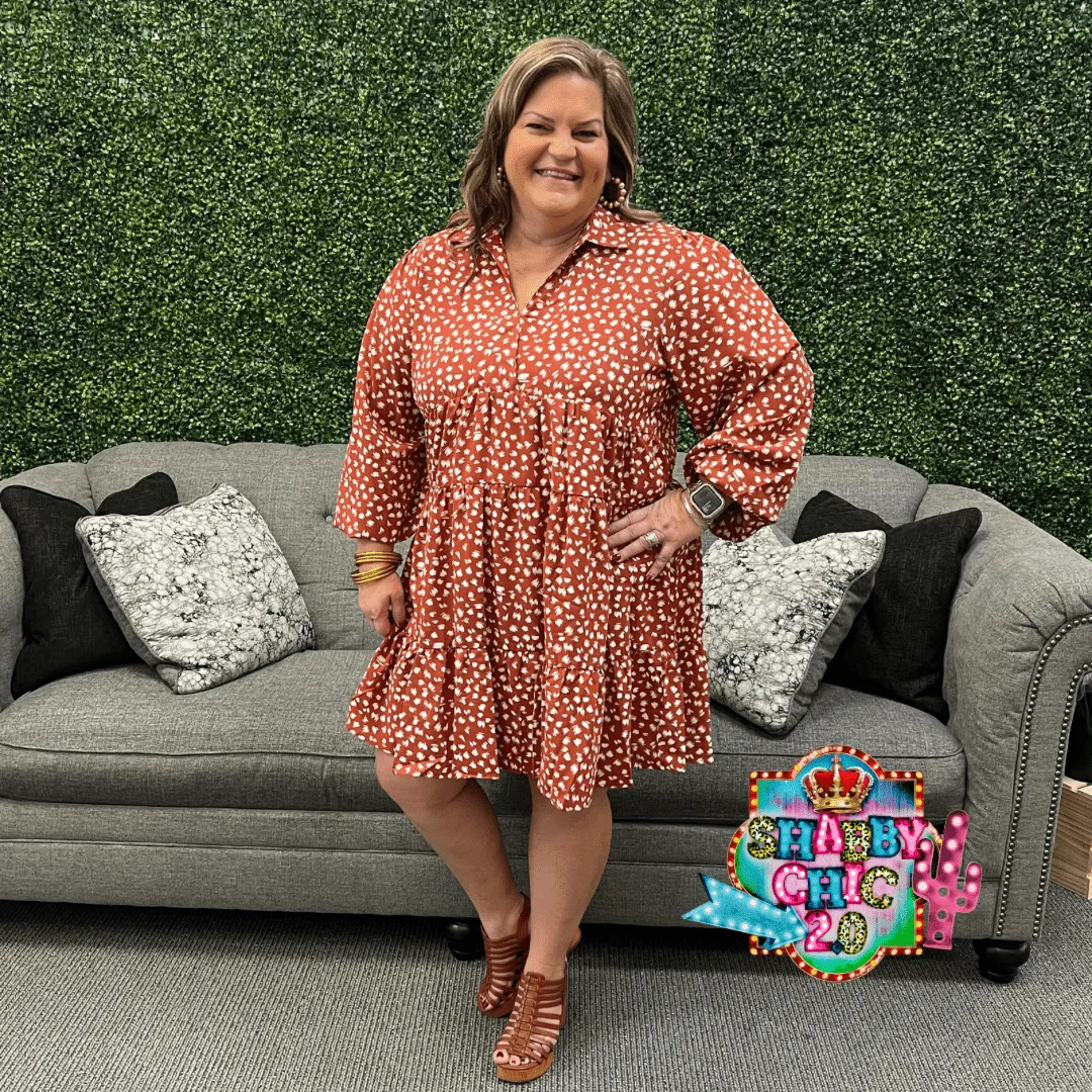 Outside of Fall Dress - Orange