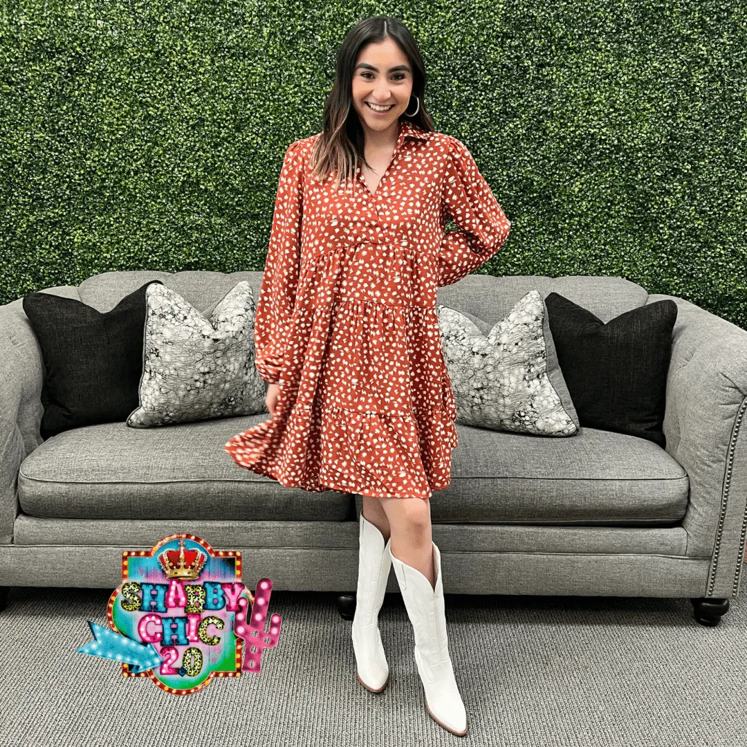 Outside of Fall Dress - Orange