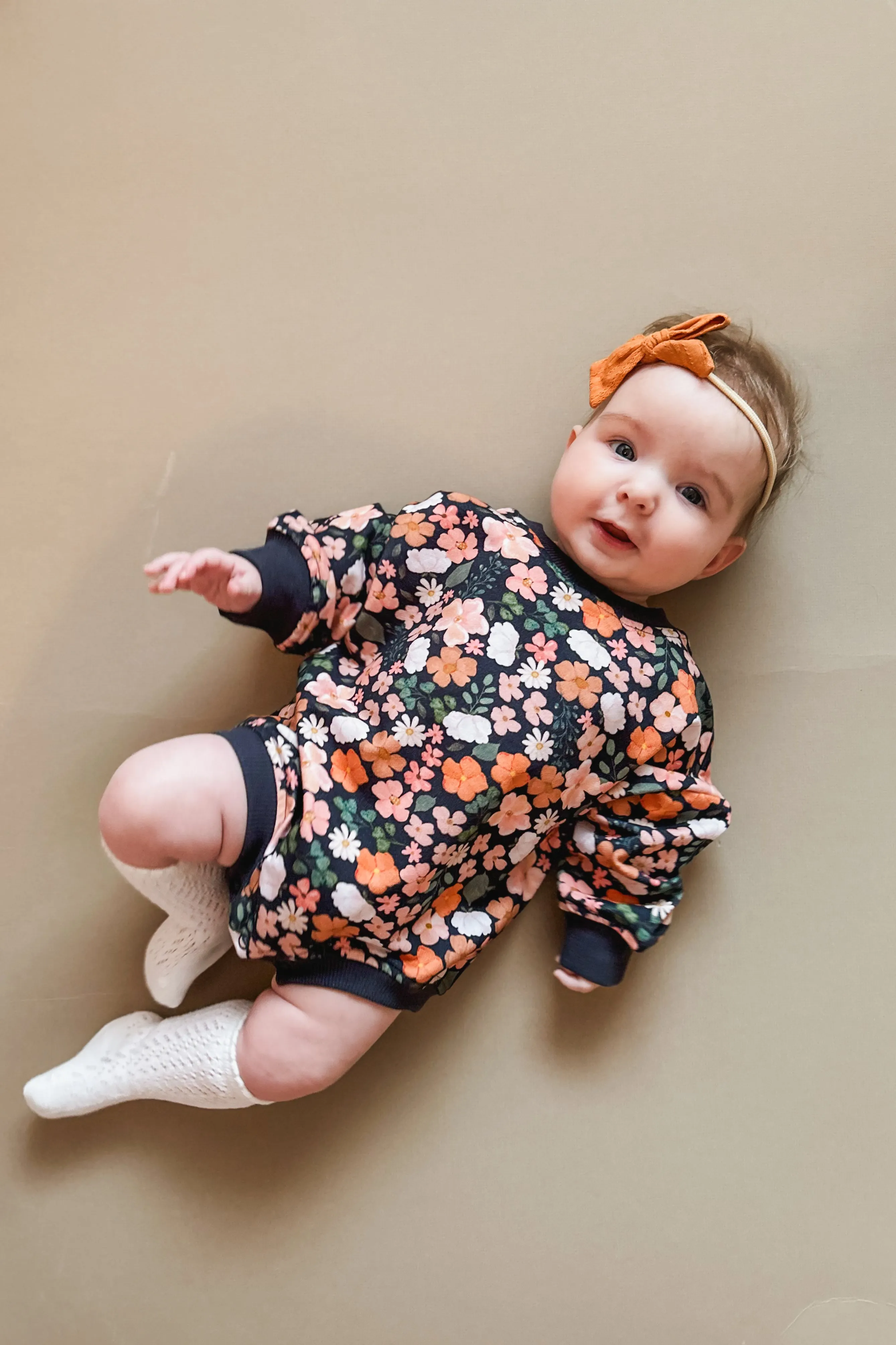 Oversized Cozy Romper - Harvest Bloom