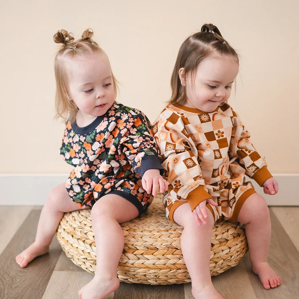 Oversized Cozy Romper - Harvest Bloom
